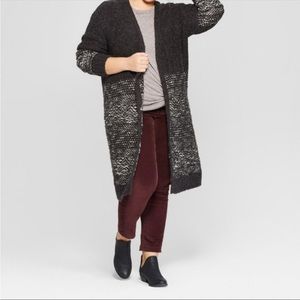 Universal Thread Black Jacquard Duster Cardigan
